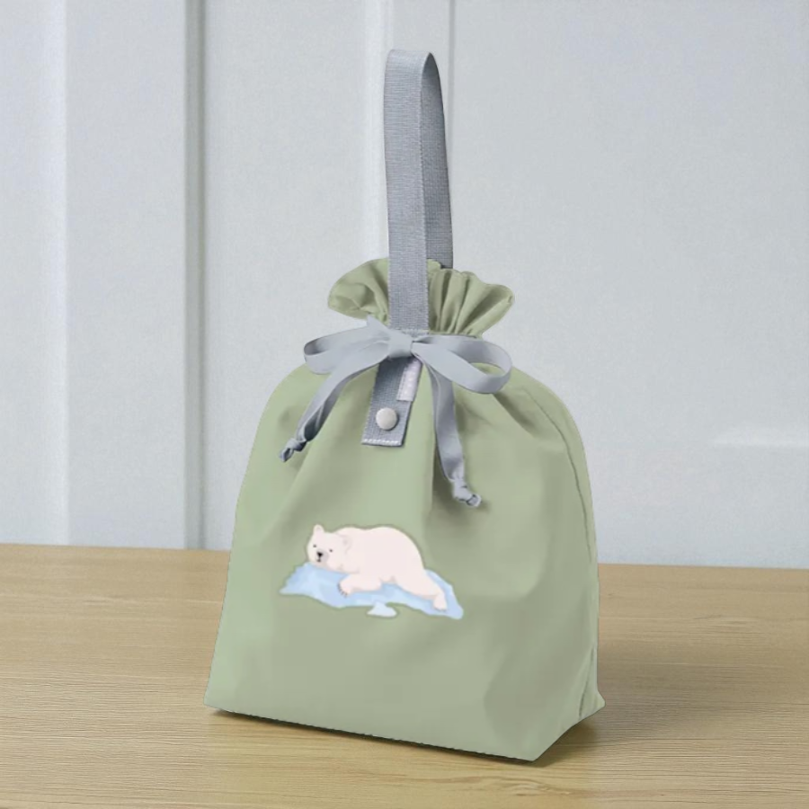 クルリトコンパクトクーラー巾着バッグ