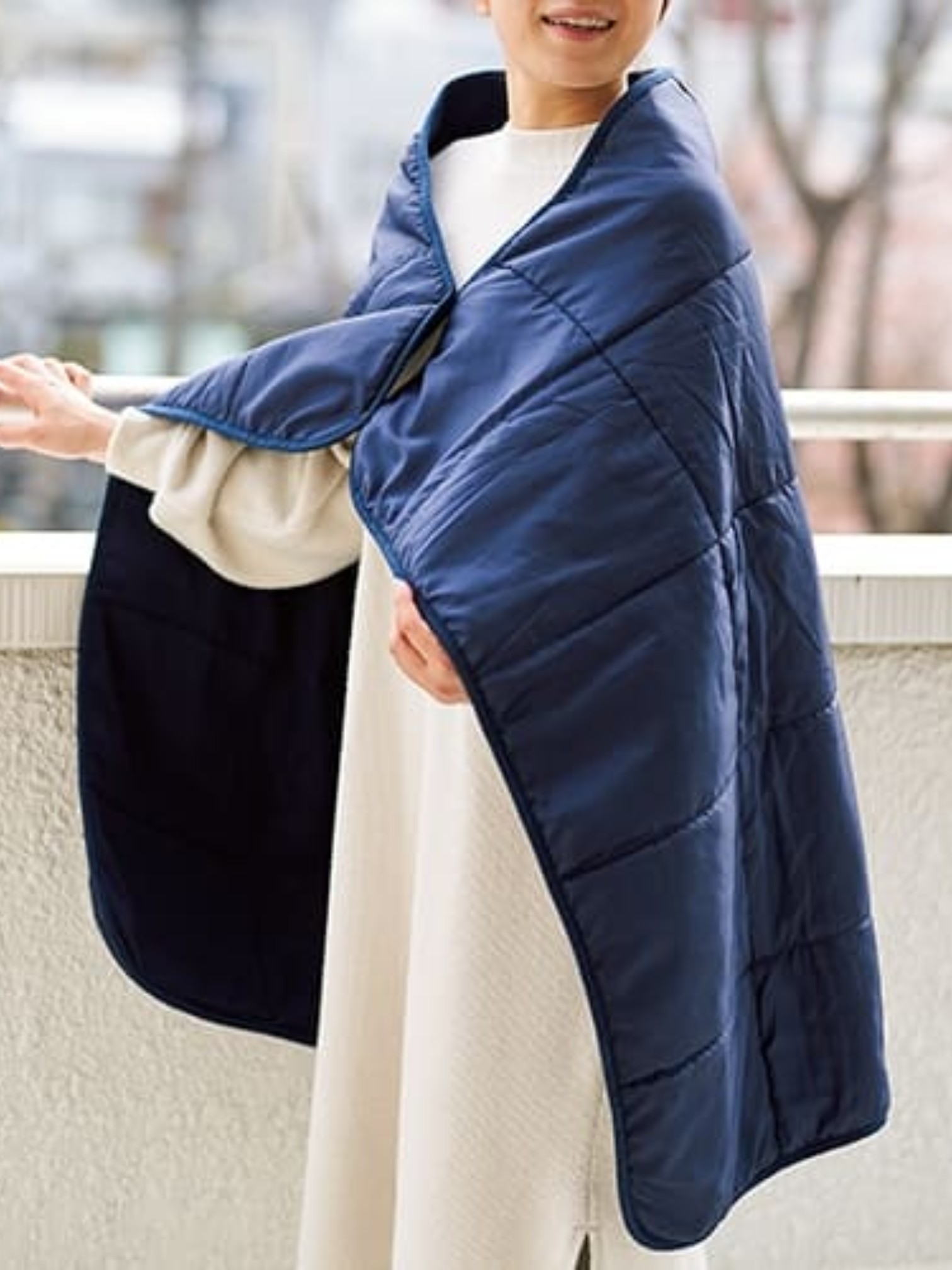 キルトフリースブランケット（巾着付）