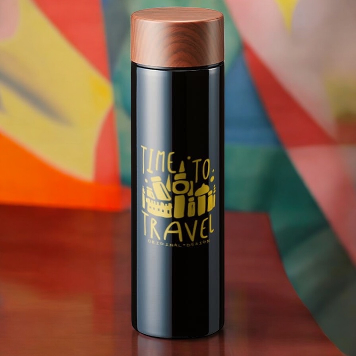 木目調サーモステンレスボトル450ml