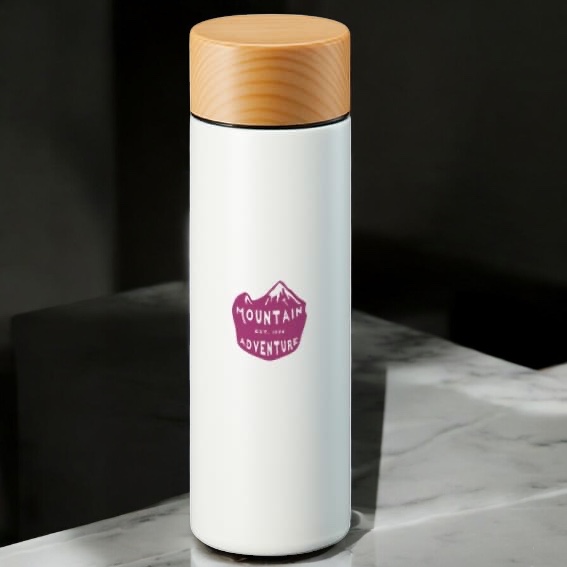 木目調サーモステンレスボトル130ml