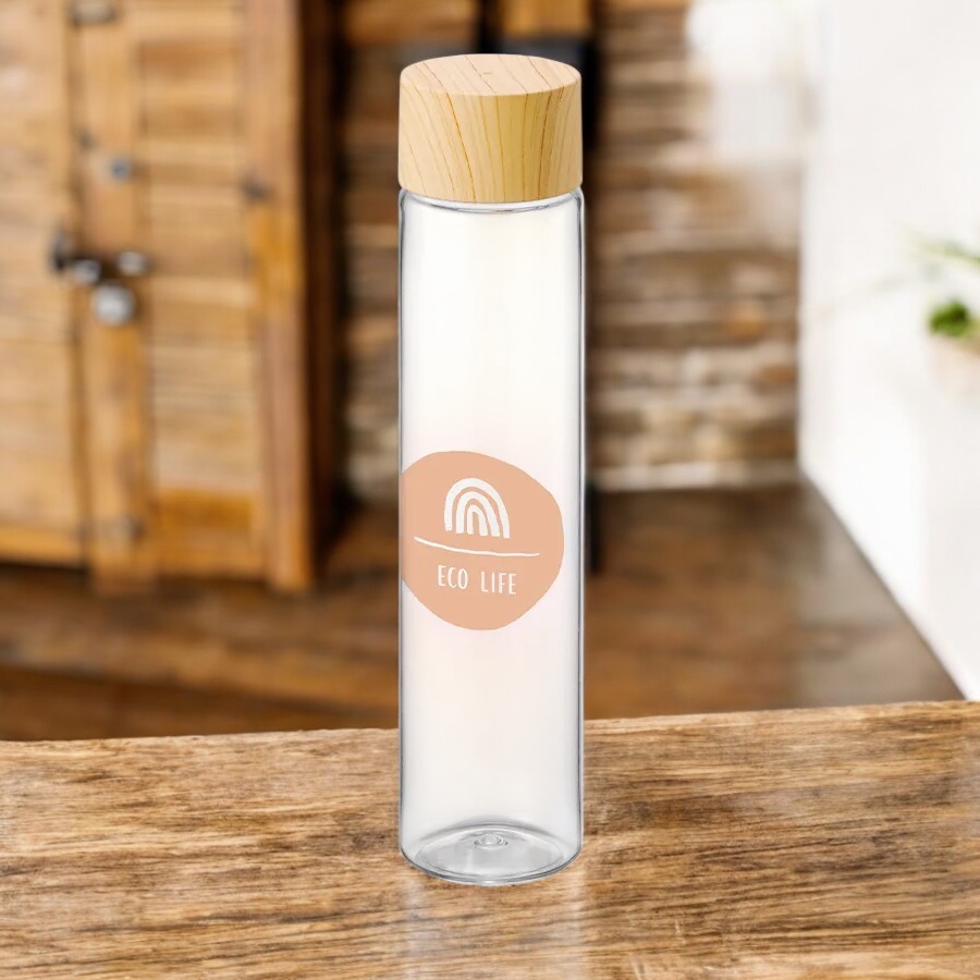 木目調キャップスリムクリアボトル