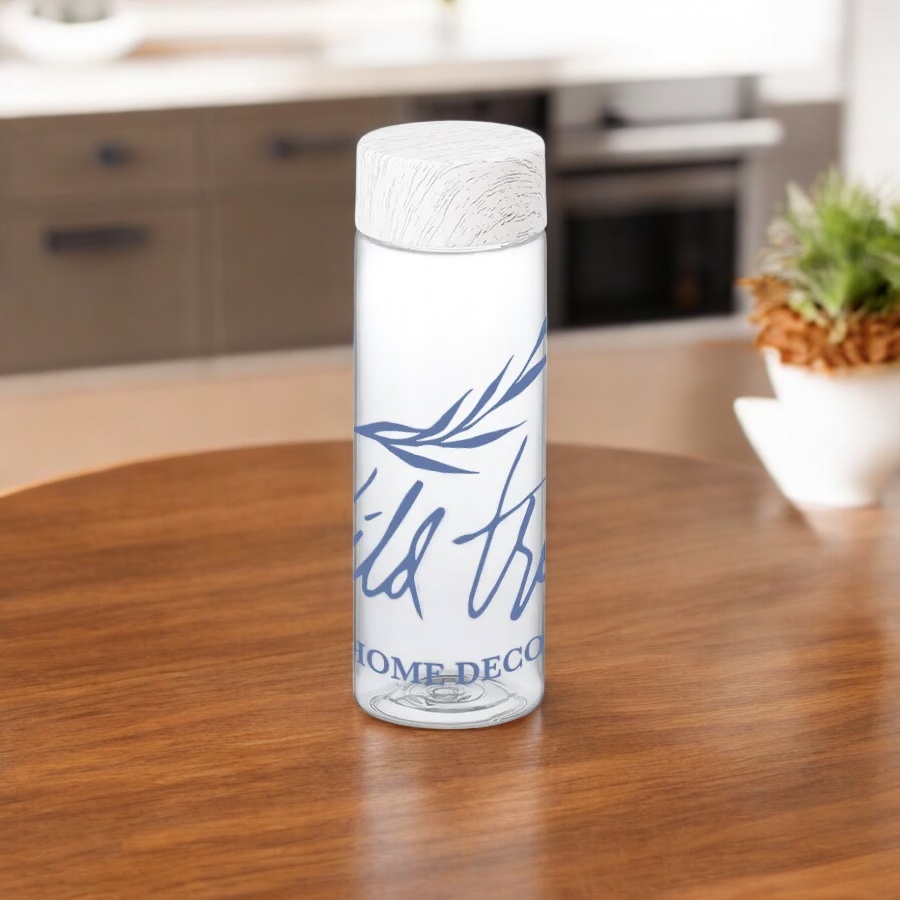 木目調キャップスリムクリアボトル500ml