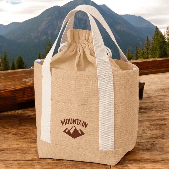 シャンブリック保冷巾着ライントート