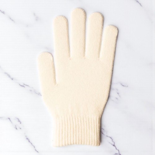 ダブルリブ手袋 オフホワイト