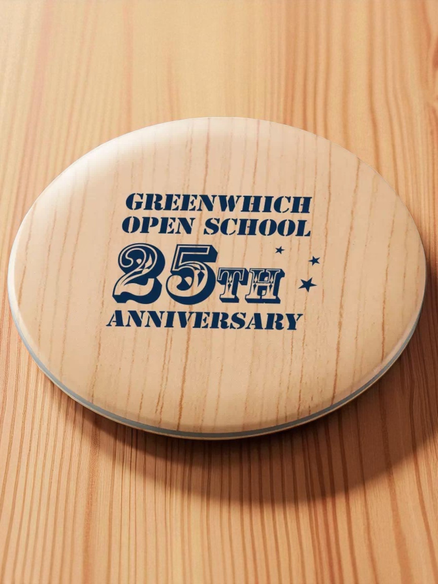 木目調ワイヤレス充電器ラウンド10W