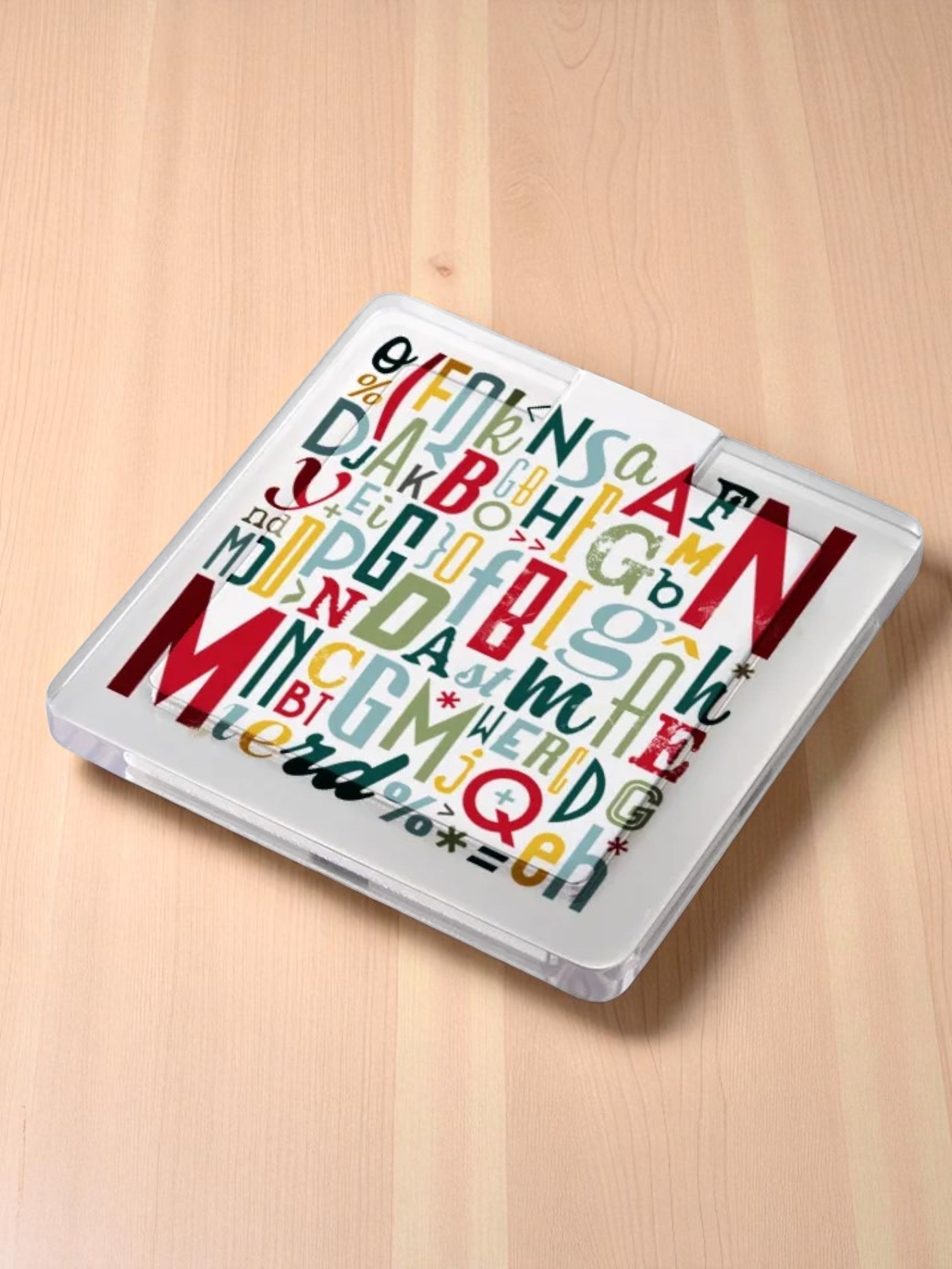 クリアワイヤレス充電器ラウンドスクエア5W