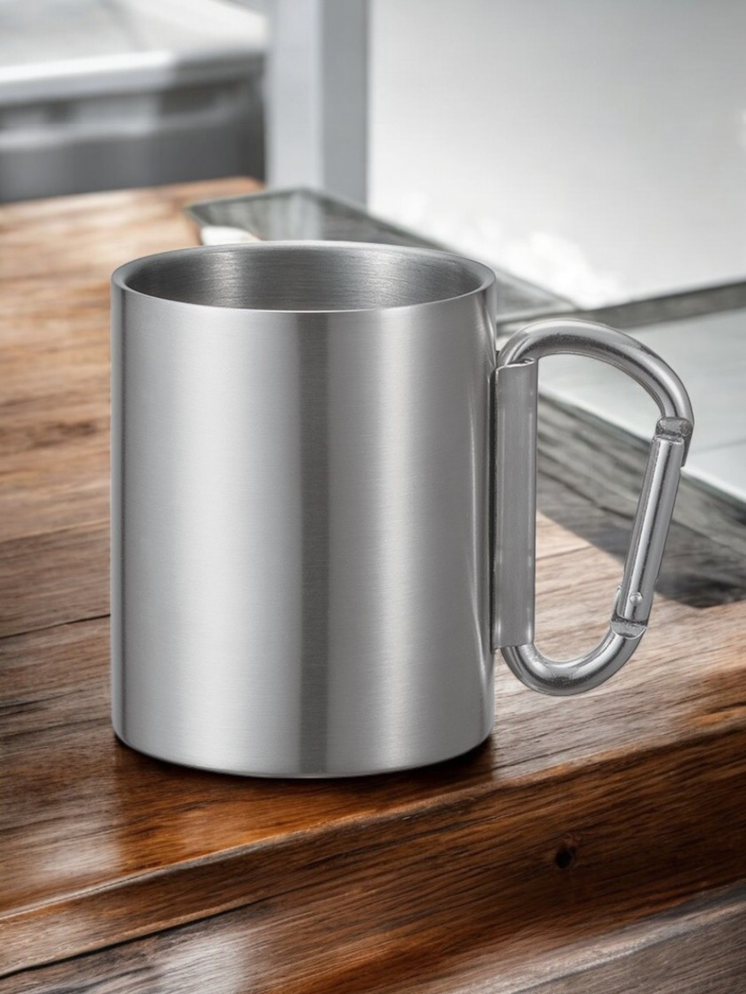 折りたたみカラビナハンドルステンレスマグ