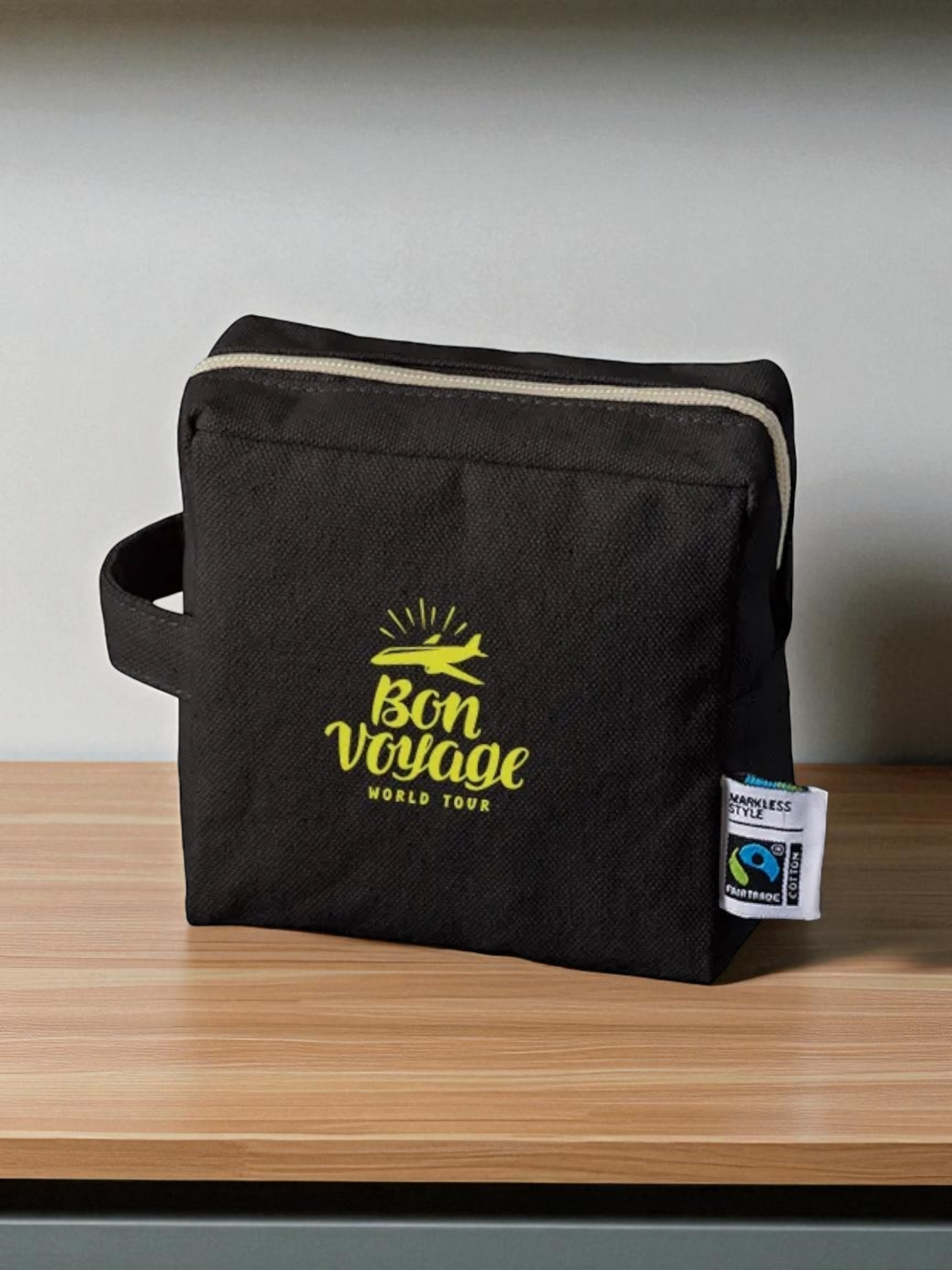 フェアトレードコットンキャンバスファスナーポーチ（S）