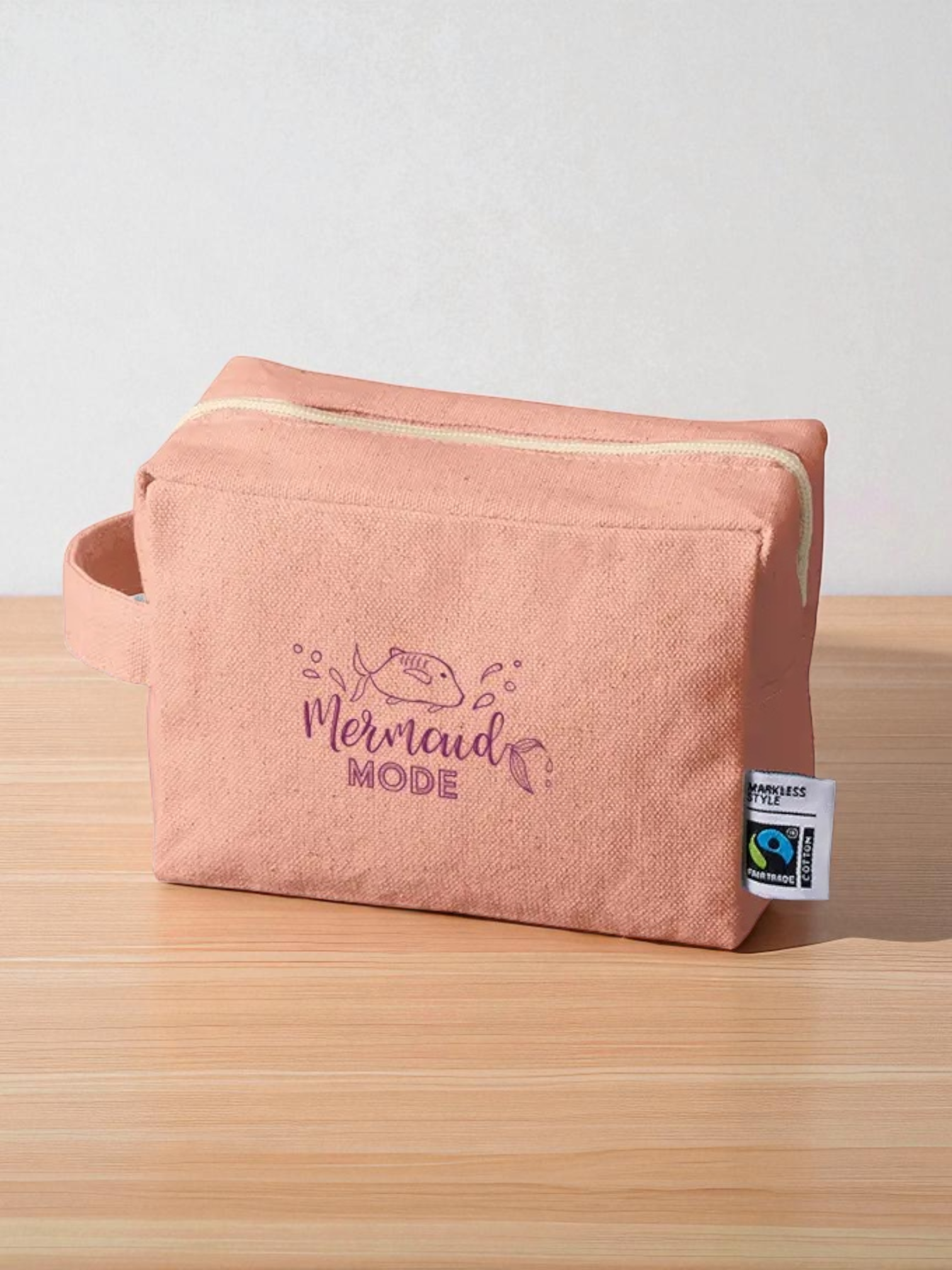 フェアトレードコットンキャンバスファスナーポーチ