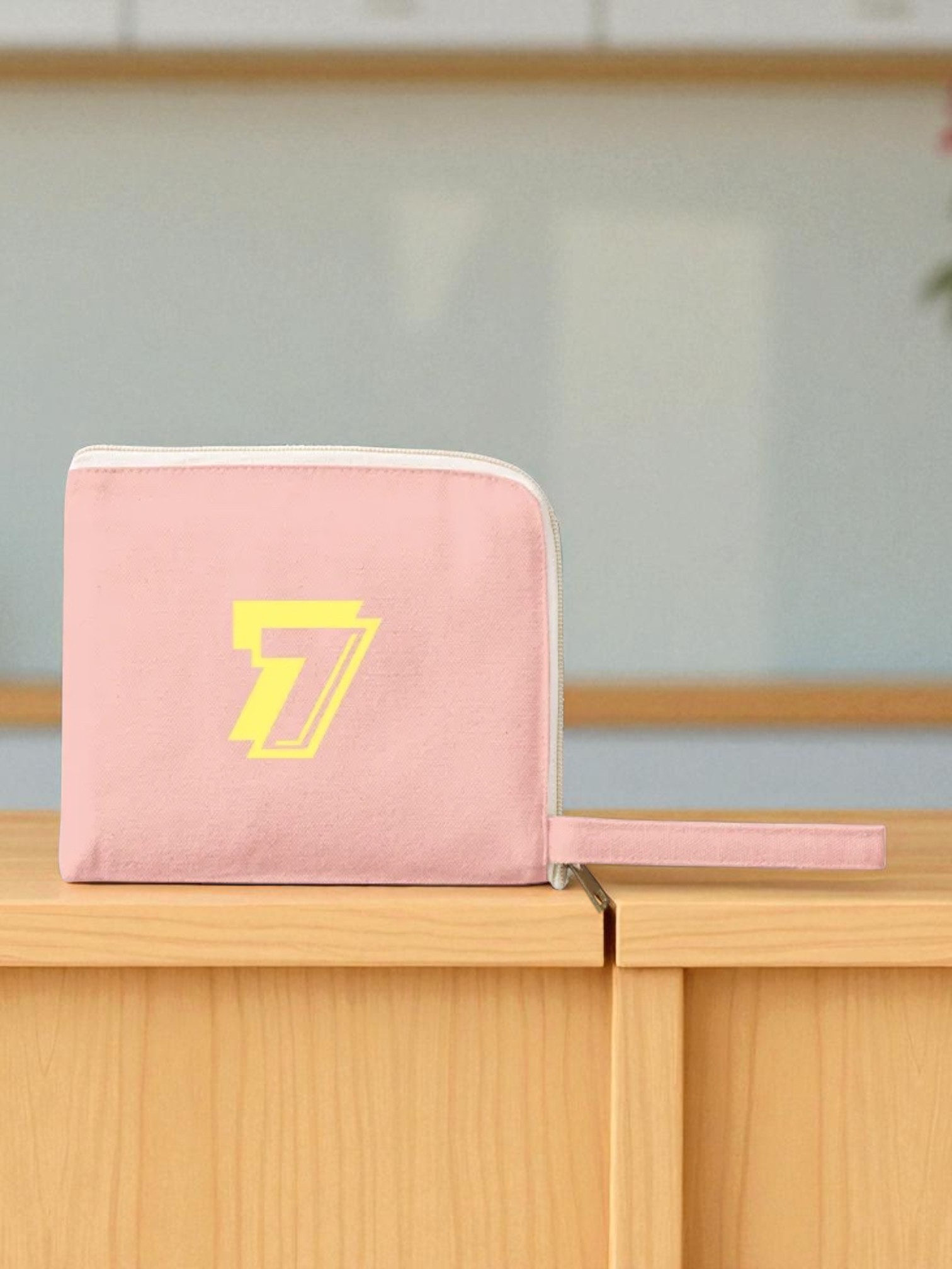 キャンバスL字ファスナーフラットポーチ（S）