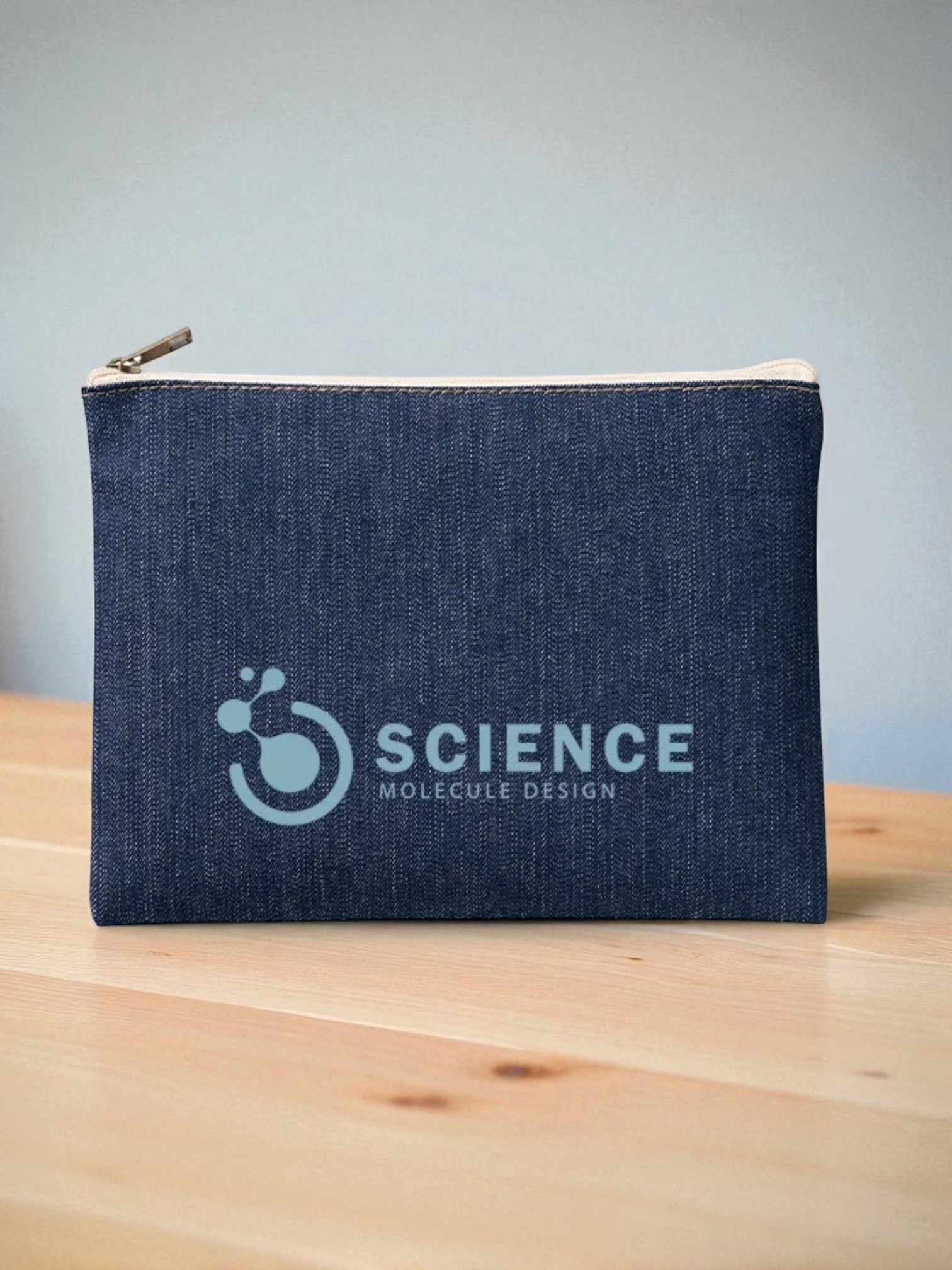 デニムフラットポーチ