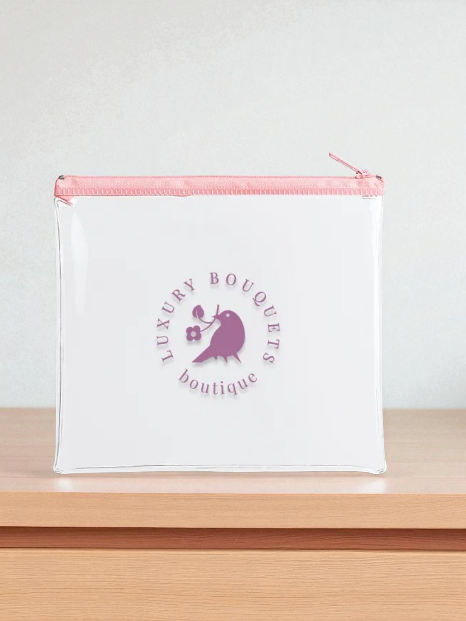 カラーファスナークリアポーチ