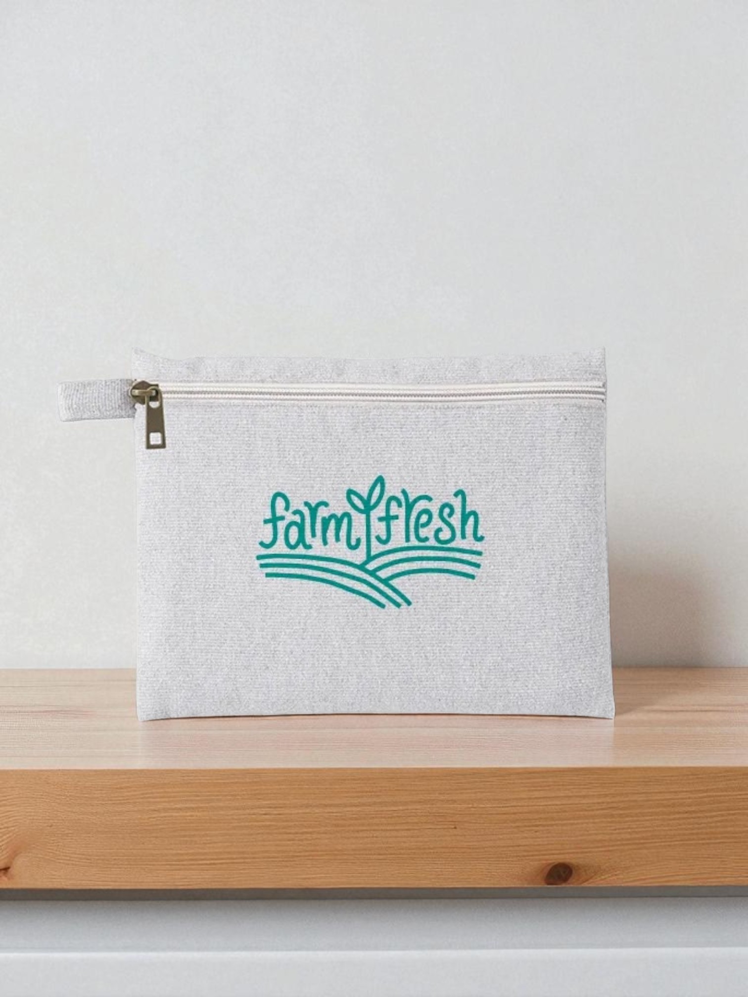 シャンブリックキャンバスフラットポーチ（M）