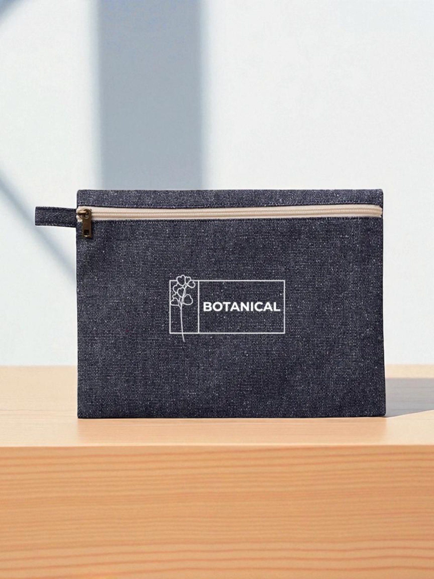 シャンブリックキャンバスフラットポーチ（L）