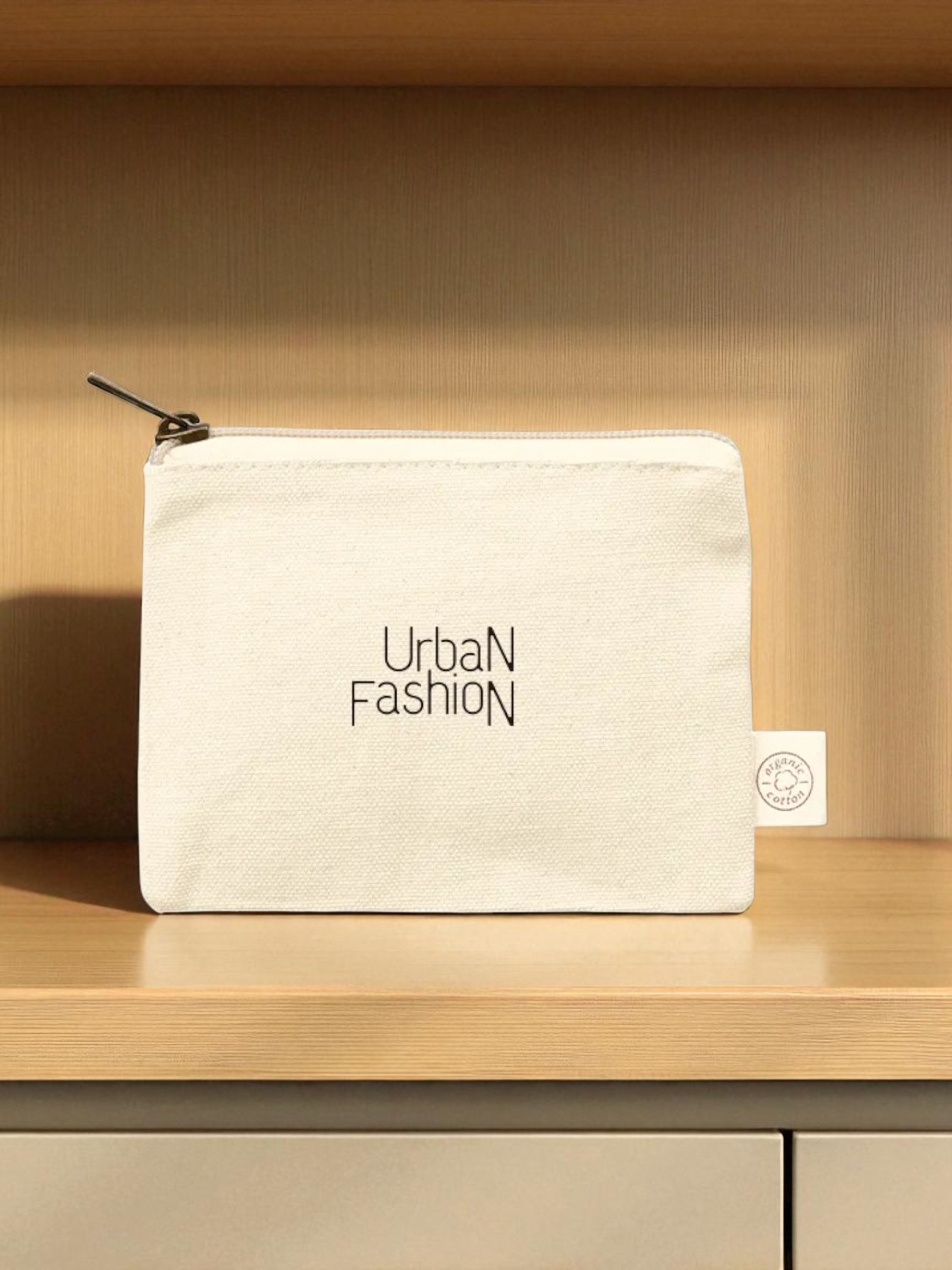 オーガニックコットンキャンバスフラットポーチ（SS）