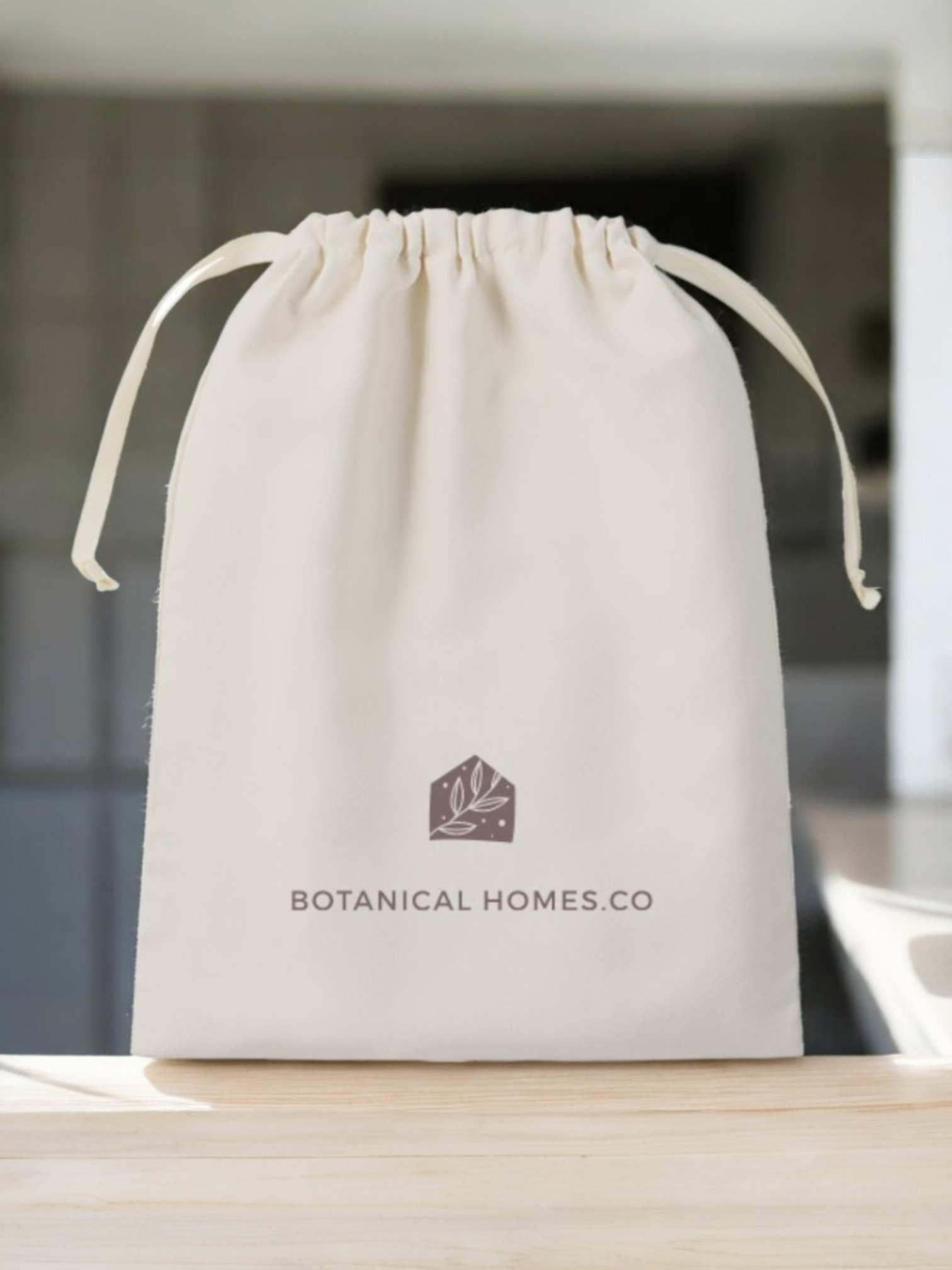 スウェード風巾着（L）