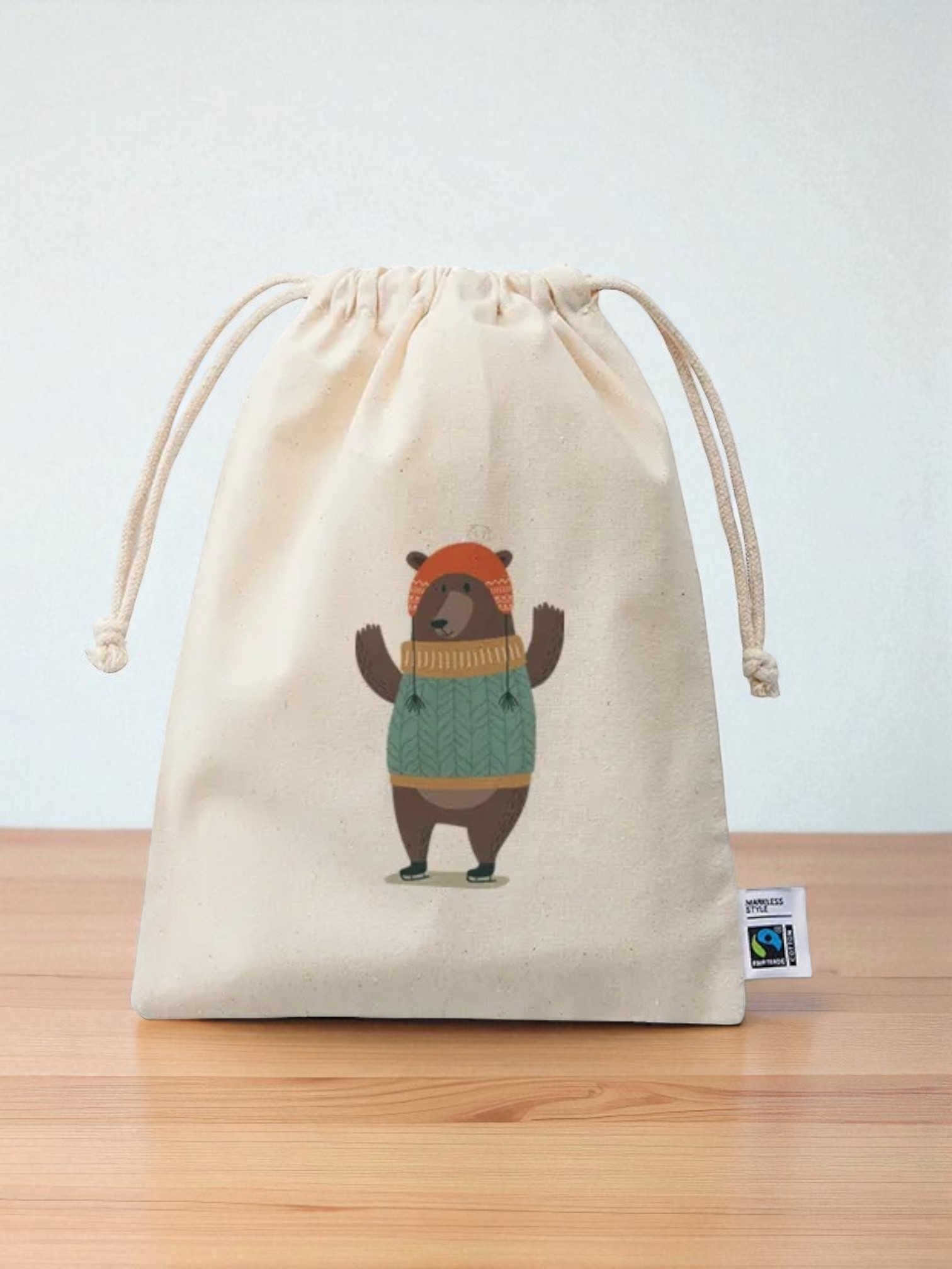 フェアトレードコットン巾着（M）