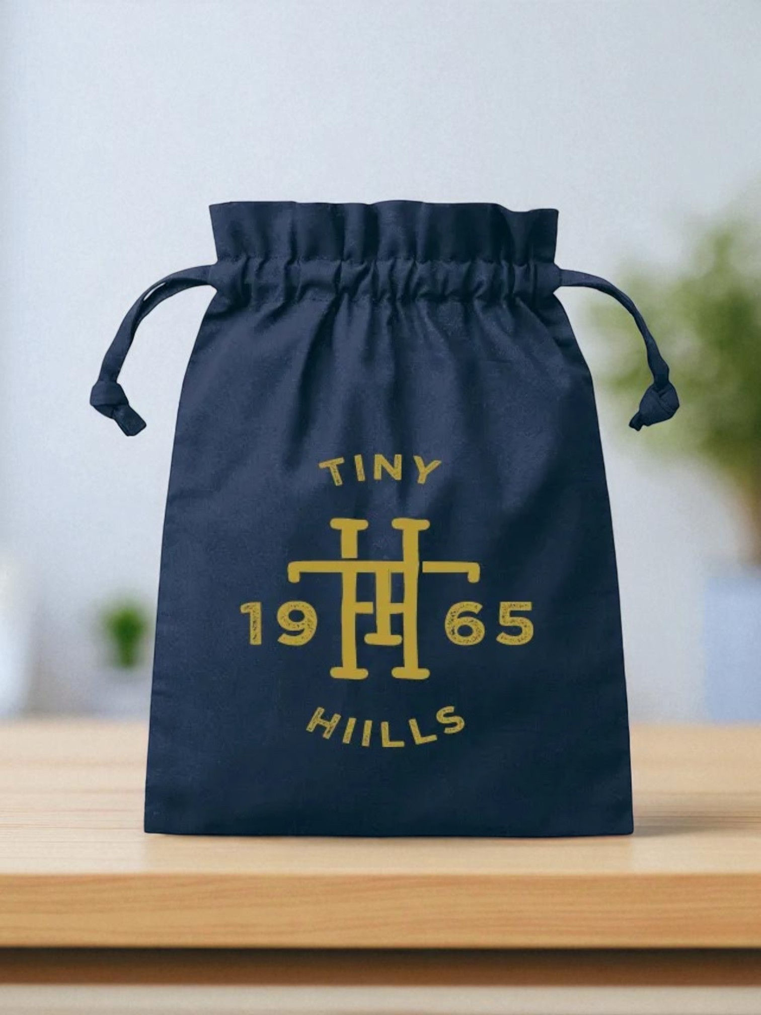 厚手コットンフリル巾着（M）