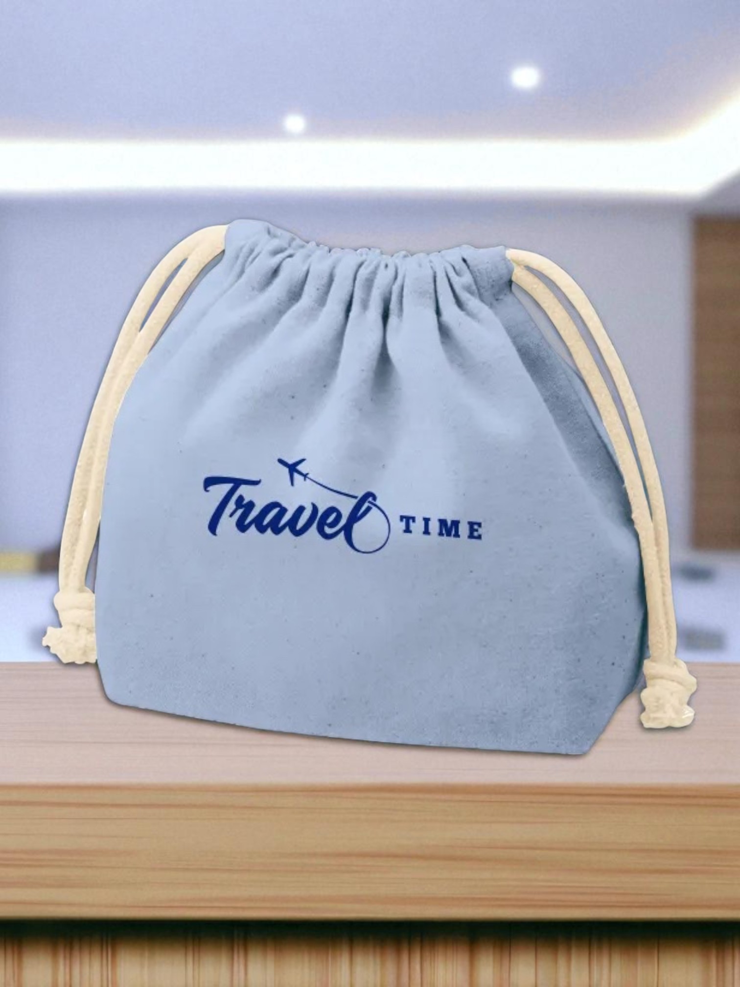 厚手コットンポーチ巾着（S）