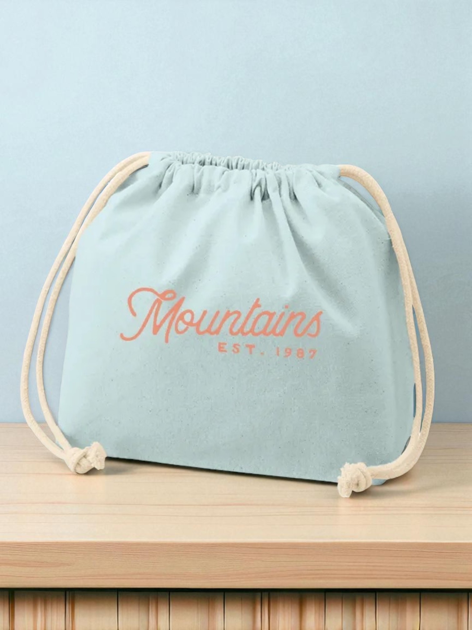 厚手コットンポーチ巾着（M）