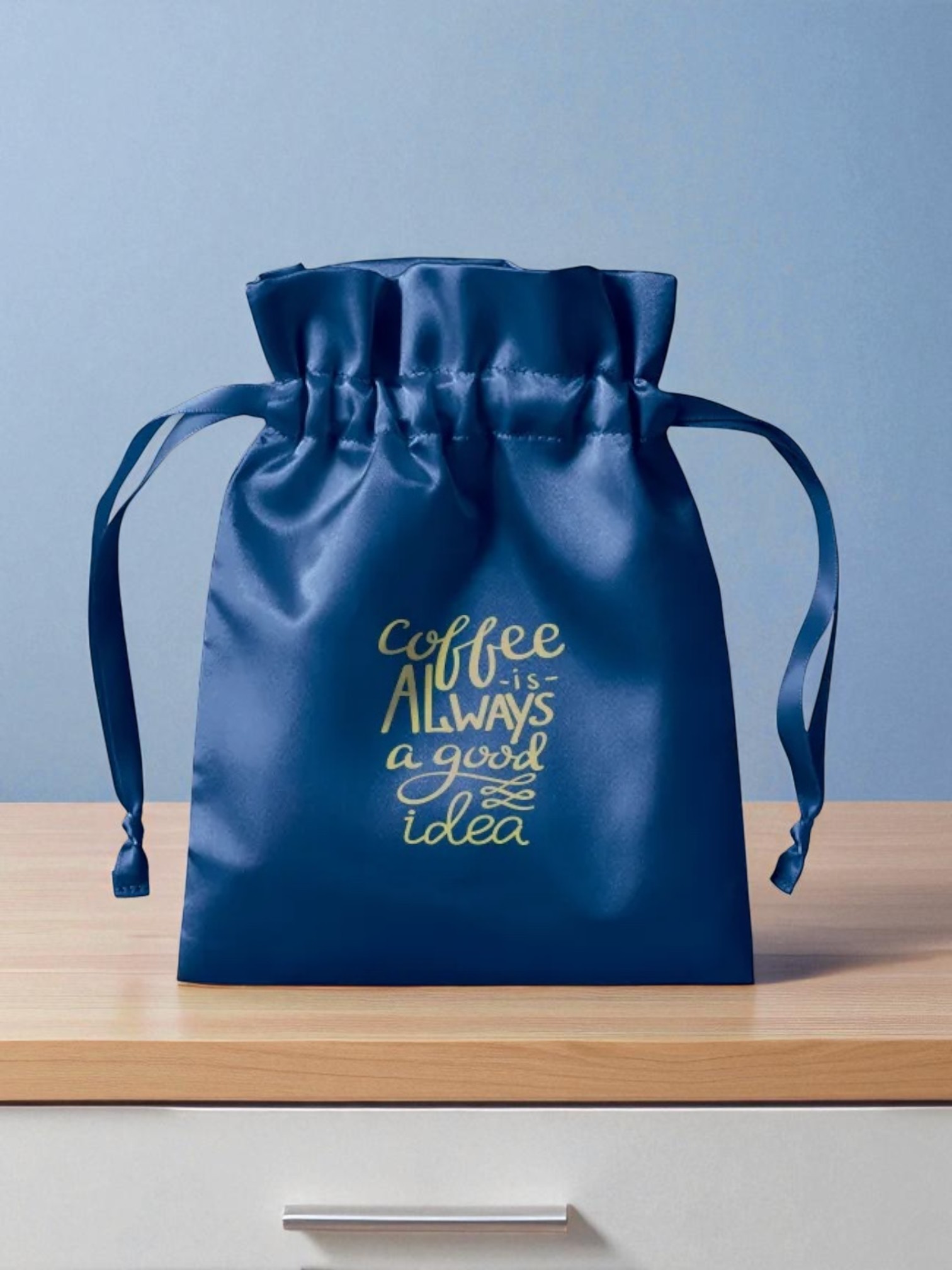 サテンフリル巾着（S）