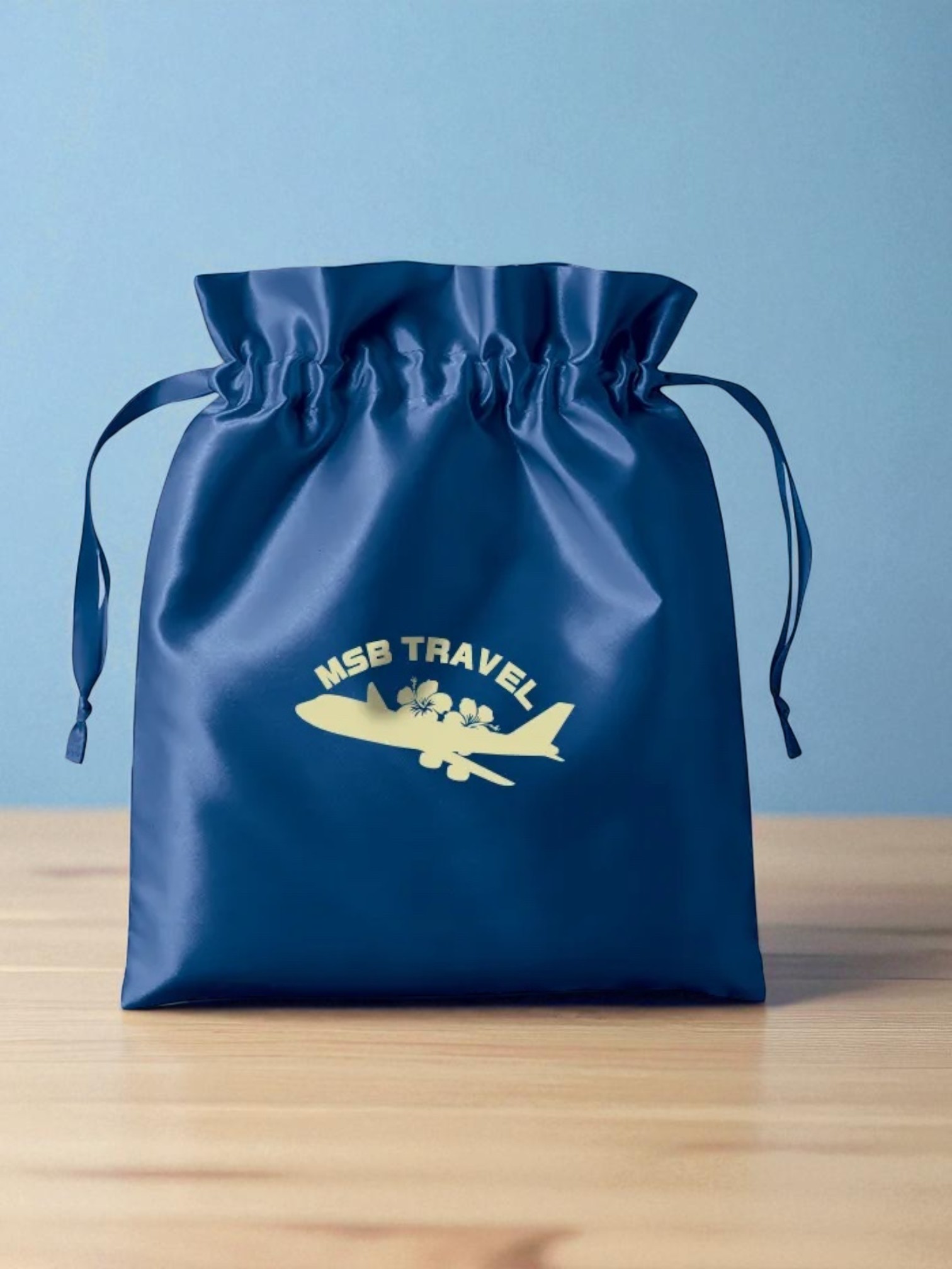 サテンフリル巾着（M）