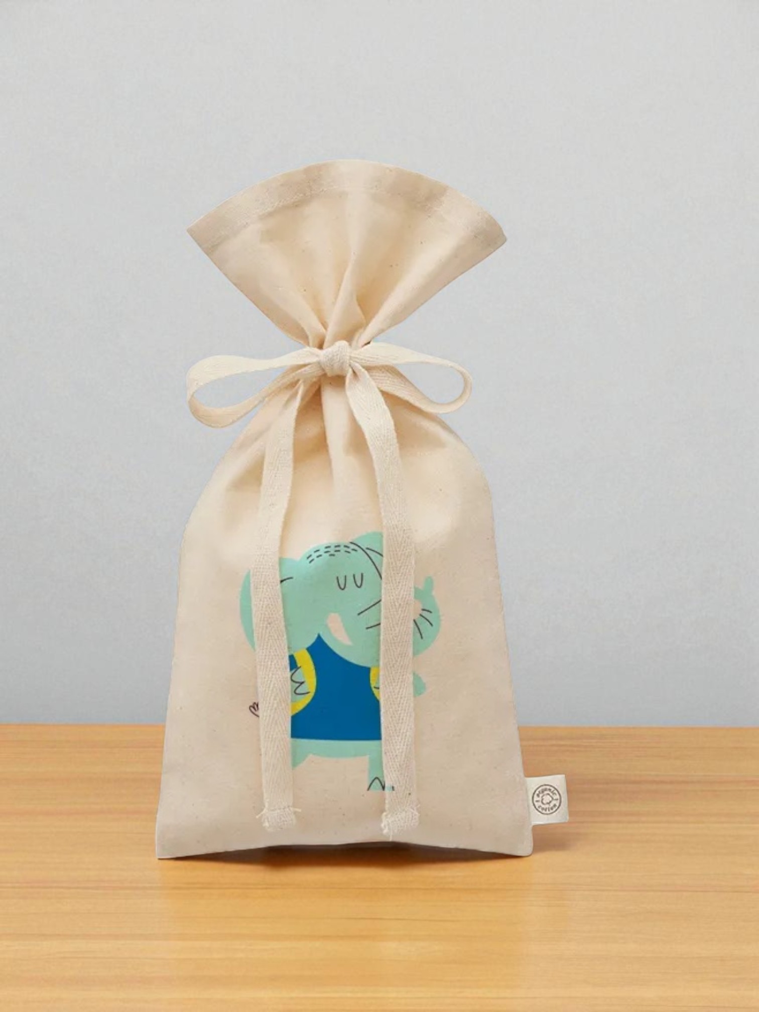 オーガニックコットンラッピング巾着（S）