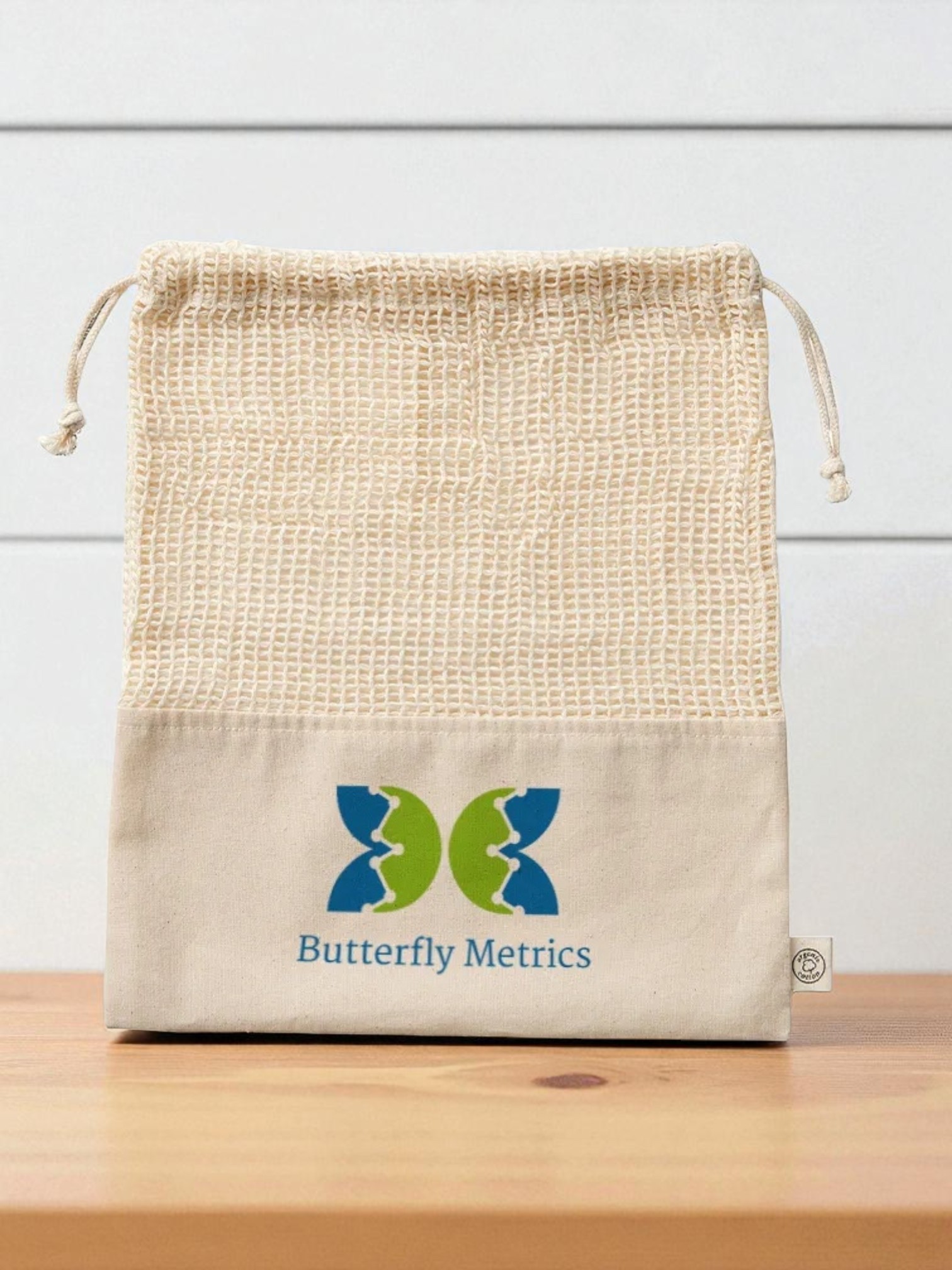 オーガニックコットンネット巾着（L）