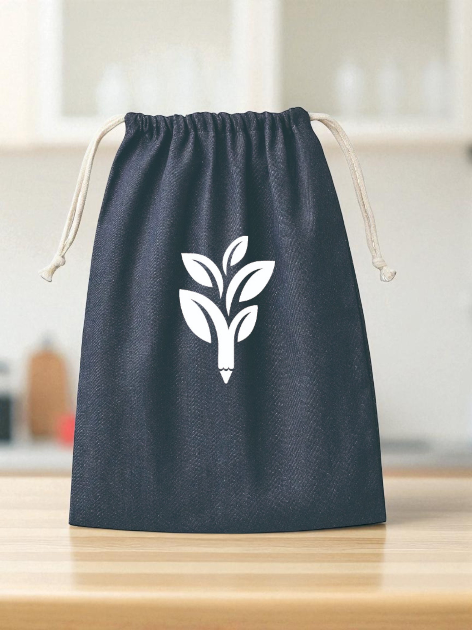 デニムライク巾着（L）