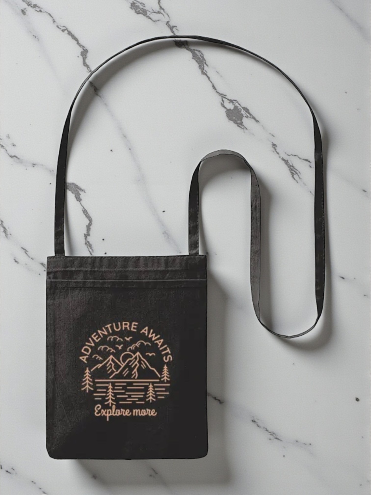 オーガニック厚手コットンポケットサコッシュ