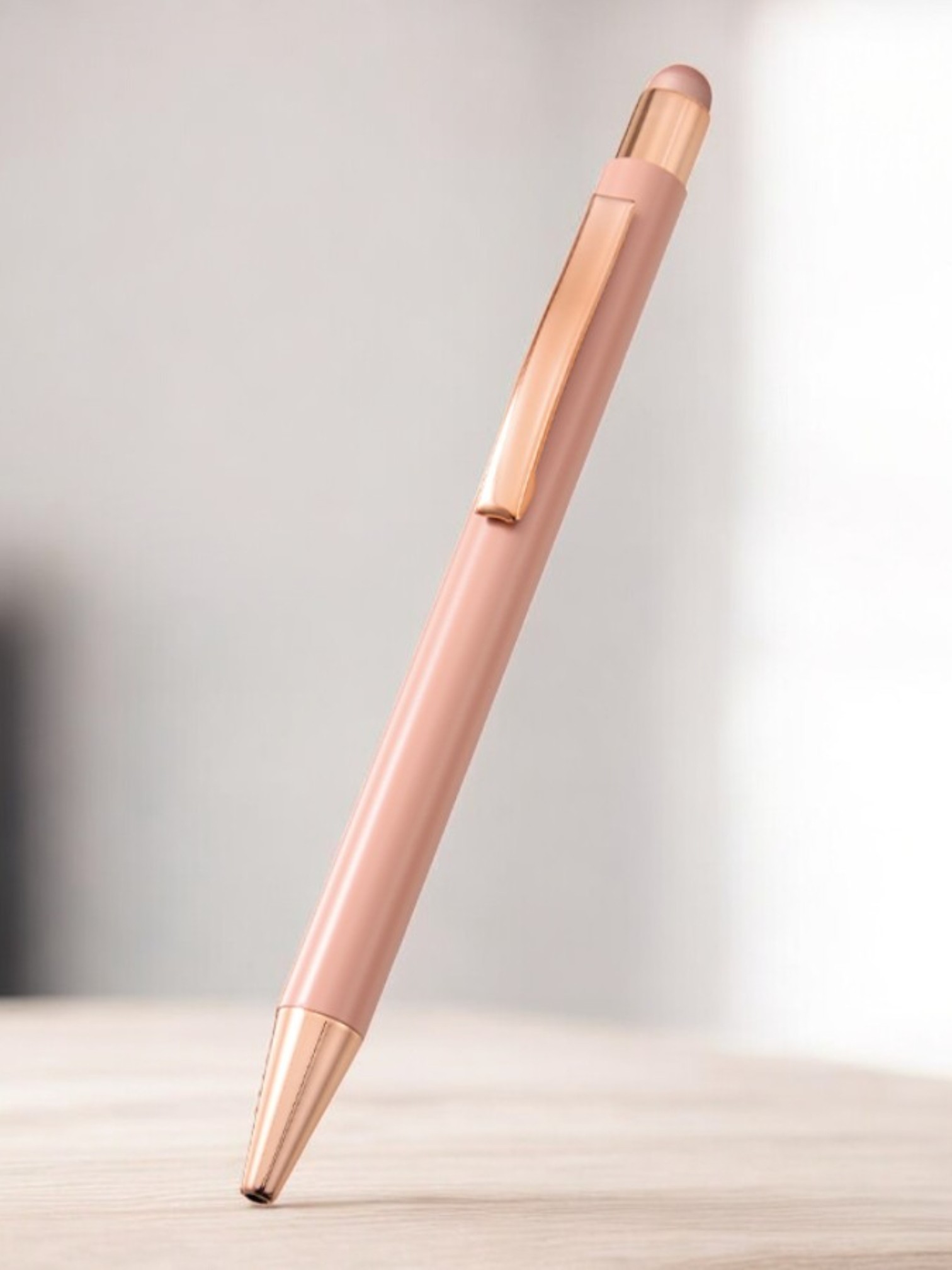 タッチペン付ワンカラーボールペン（再生アルミ）