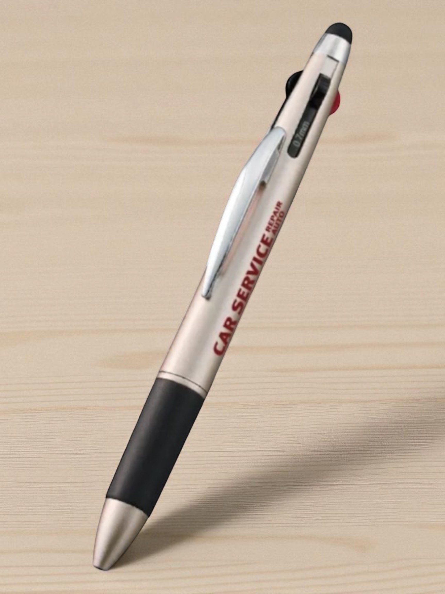 タッチペン付3色+1色スリムペン（再生ABS）