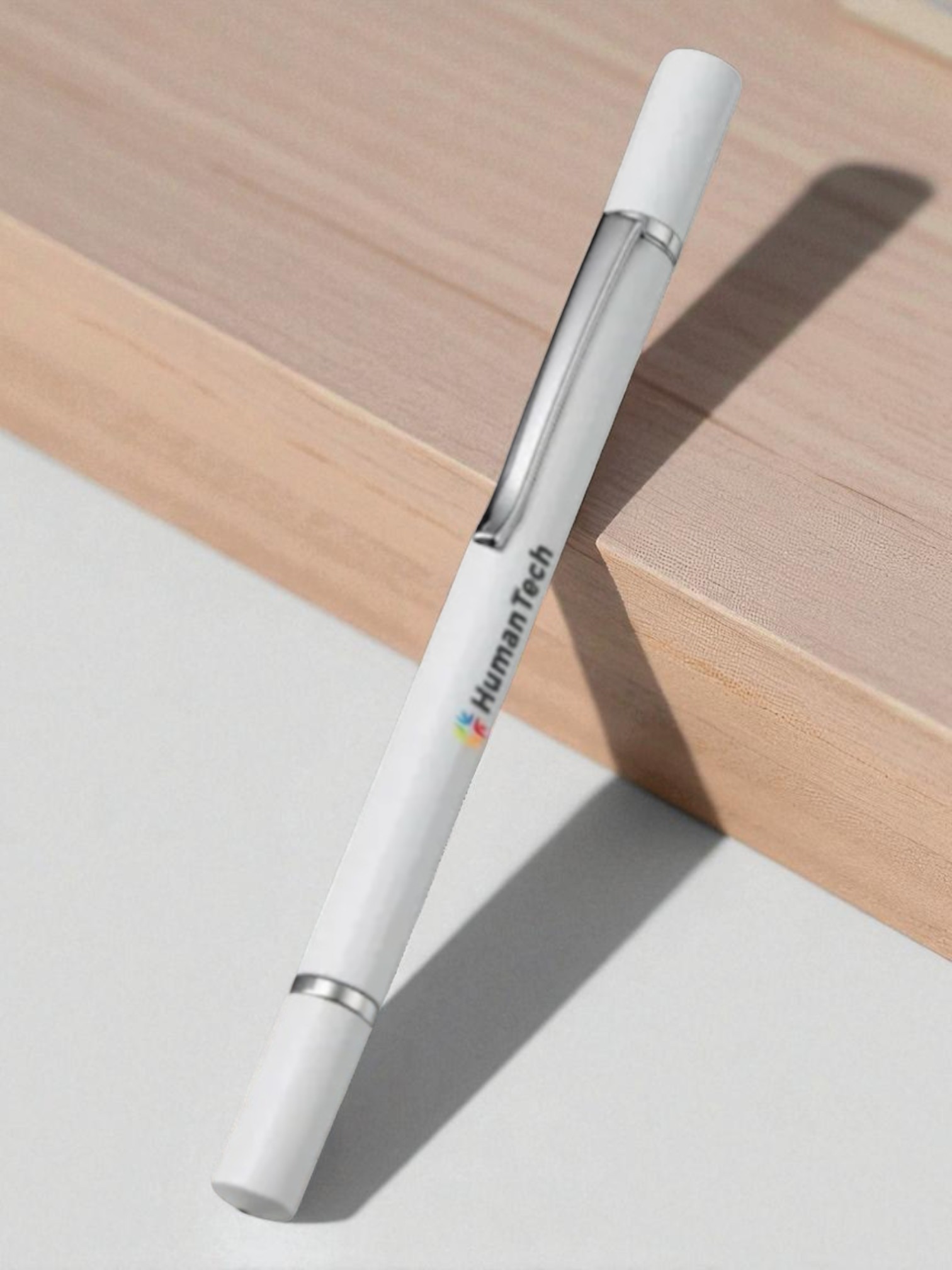 ボールペン付クリアディスク型タッチペン（再生ABS）