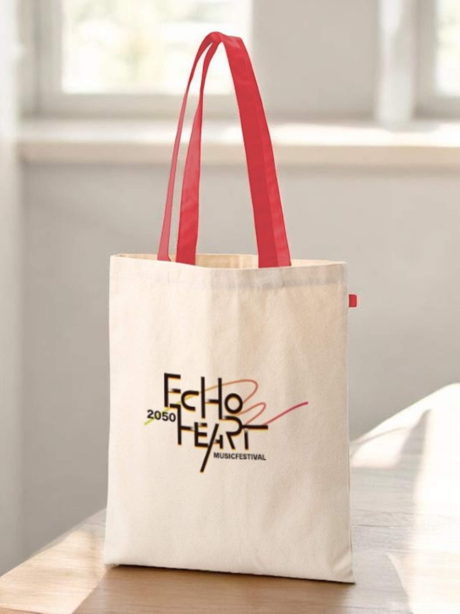 キャンバスフラットトートループ付