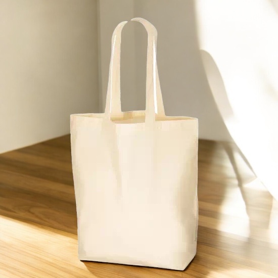 厚手コットンマチ付トート