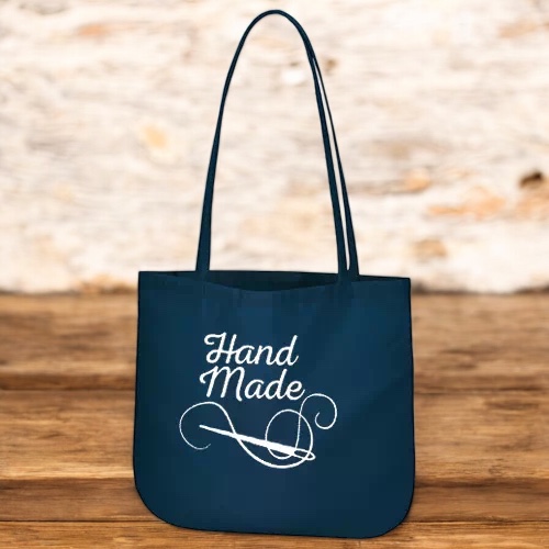 厚手コットンラウンドボトムバッグ