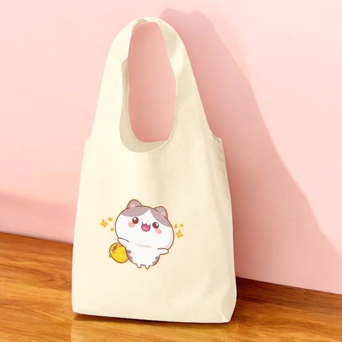 厚手コットンショルダーハンドルトート