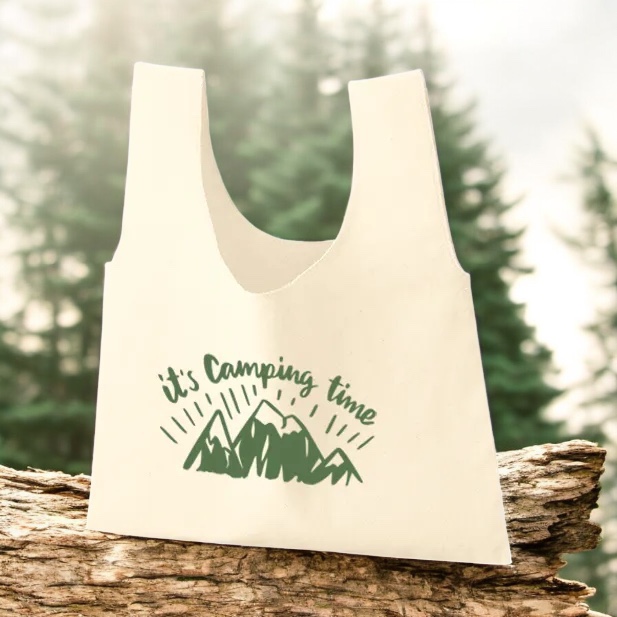 厚手コットンフラットミニマルシェバッグ