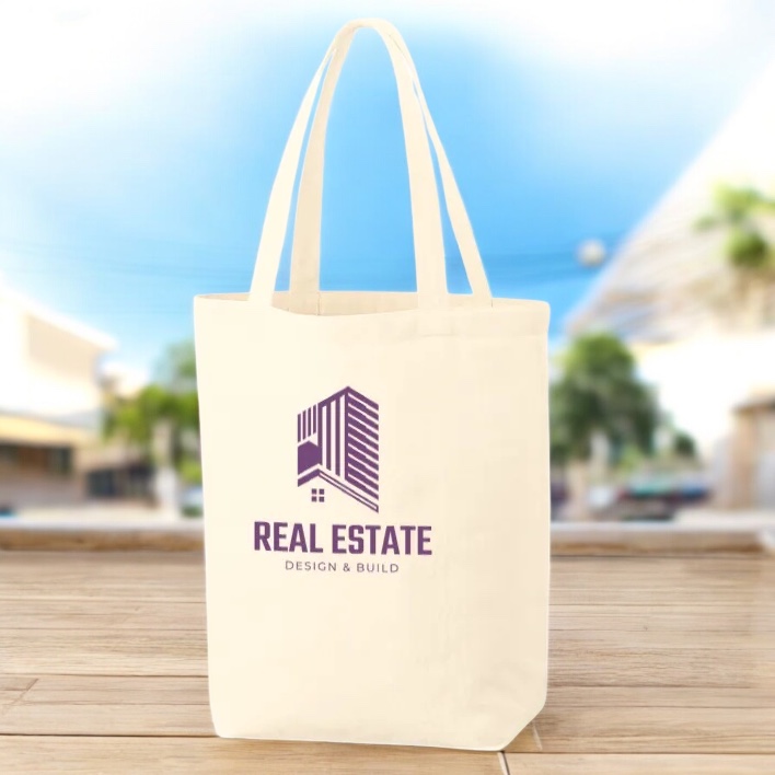 厚手コットンポケッタブルエコトート