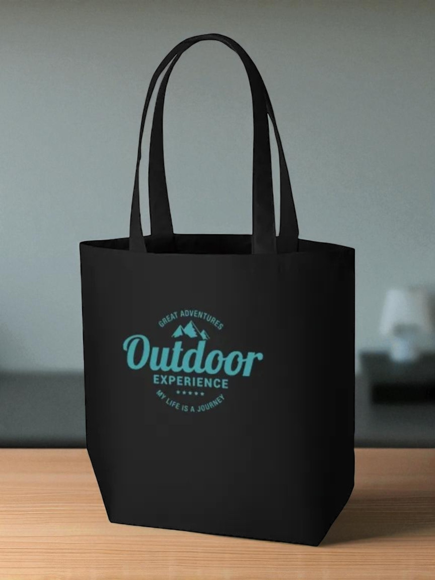 ライトキャンバスバッグ横マチ付