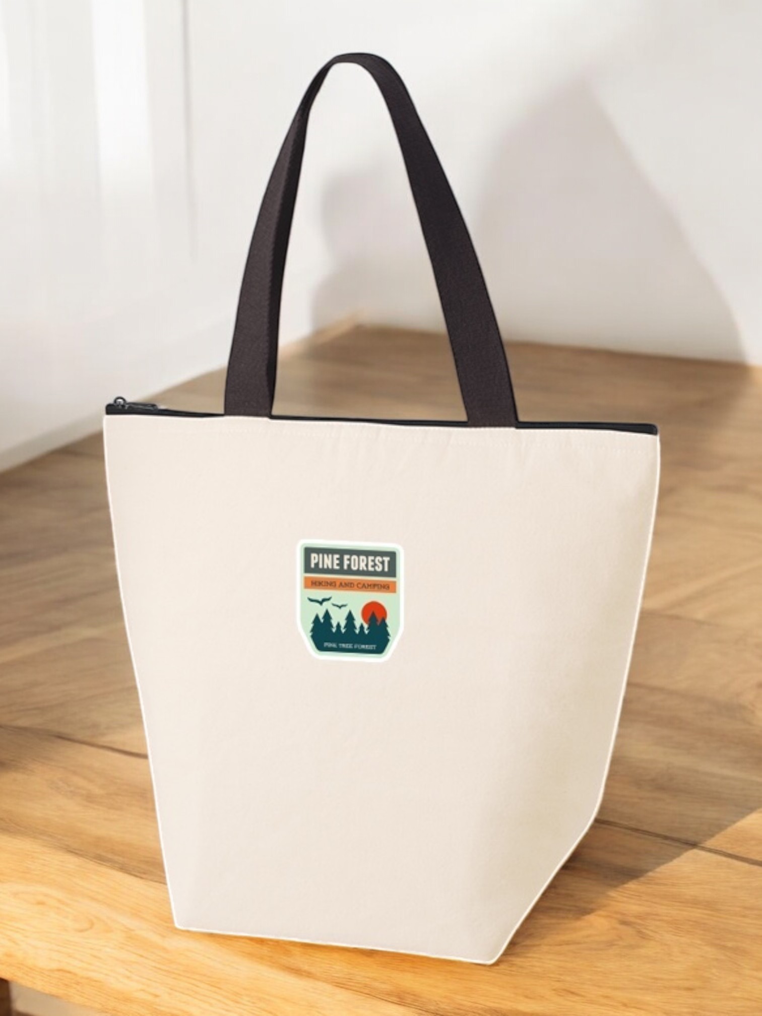 オーガニックコットンバイカラー保冷トート