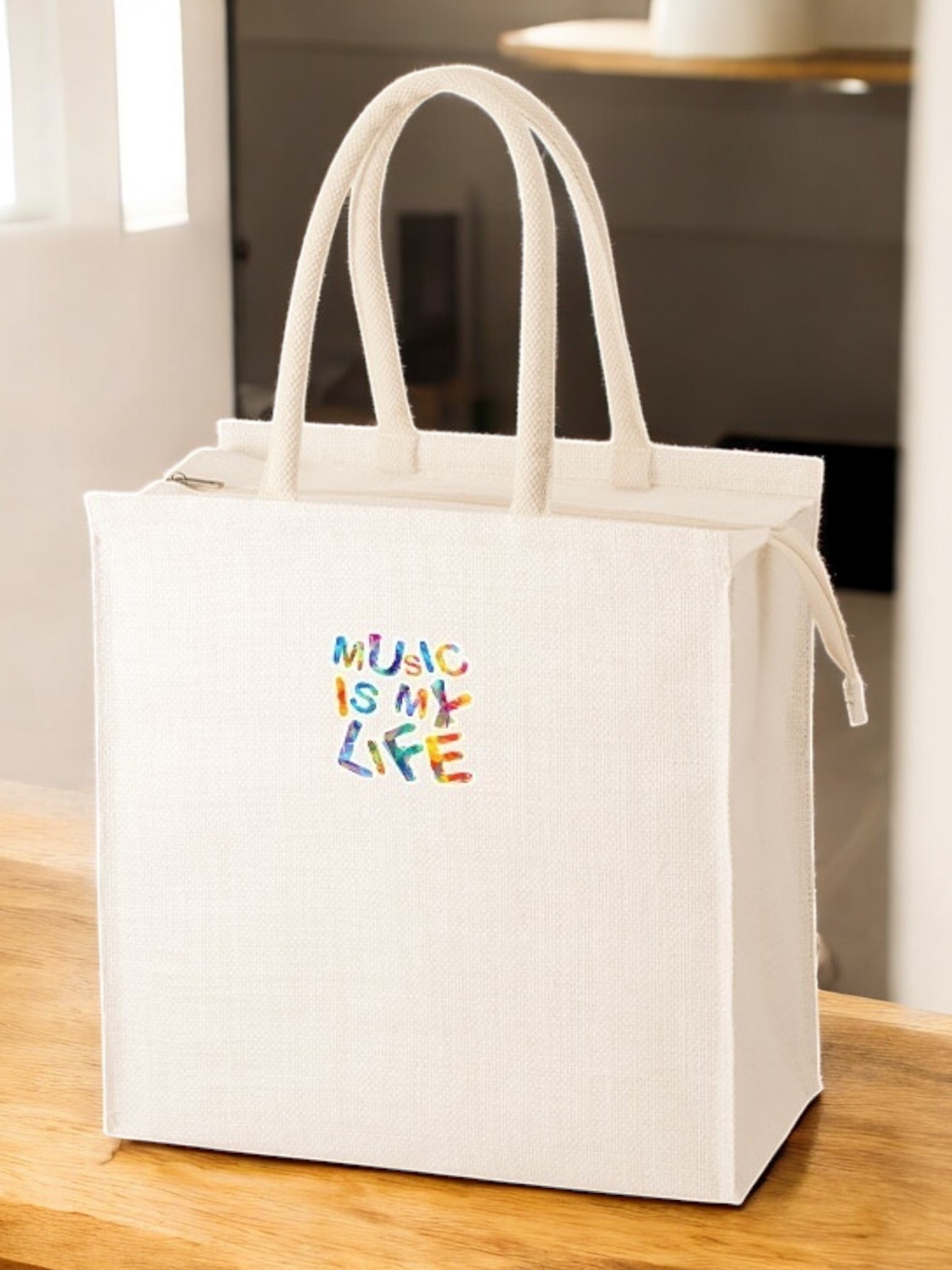 ジュートスクエア保冷トート