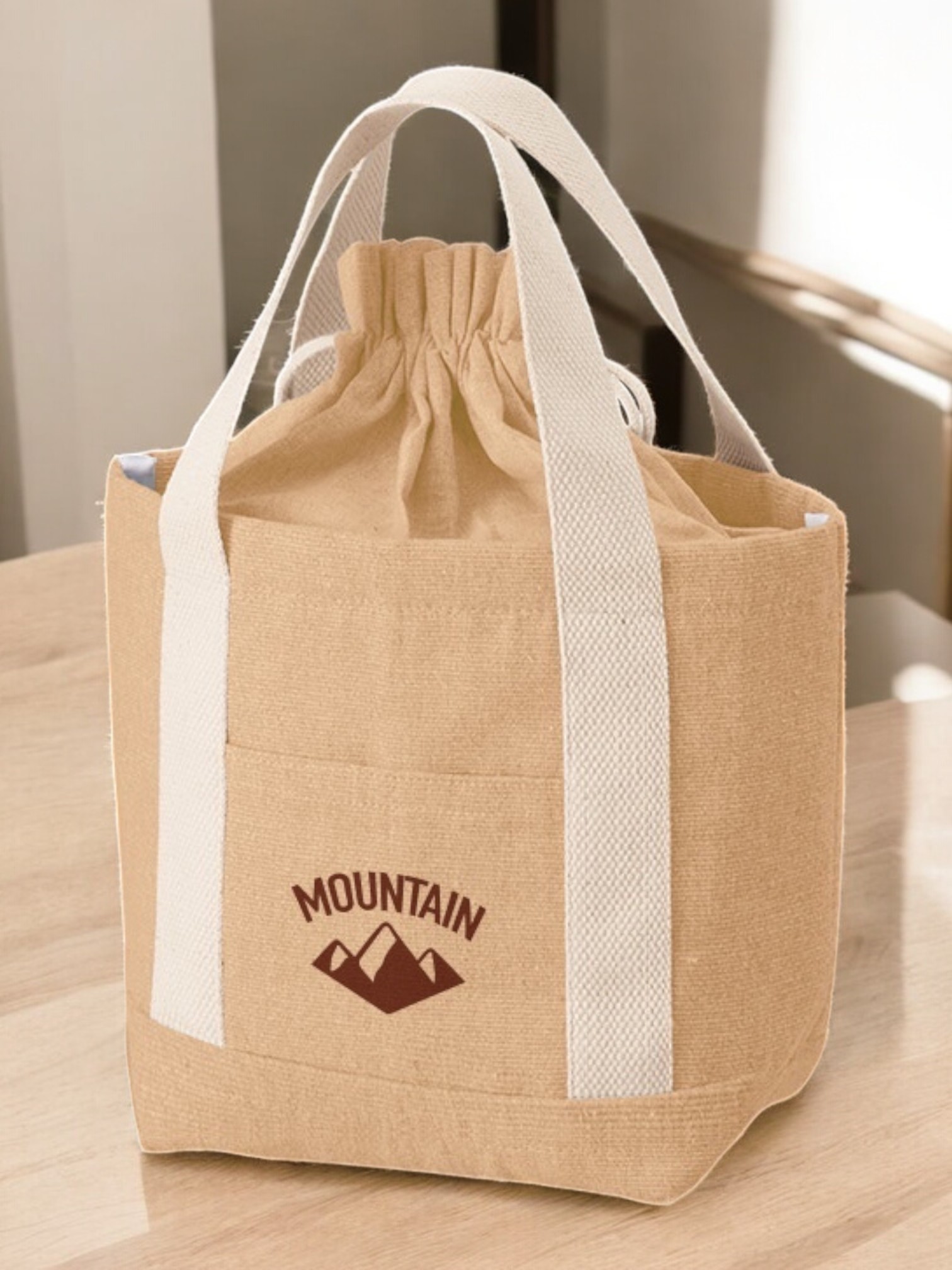 シャンブリック保冷巾着ライントート