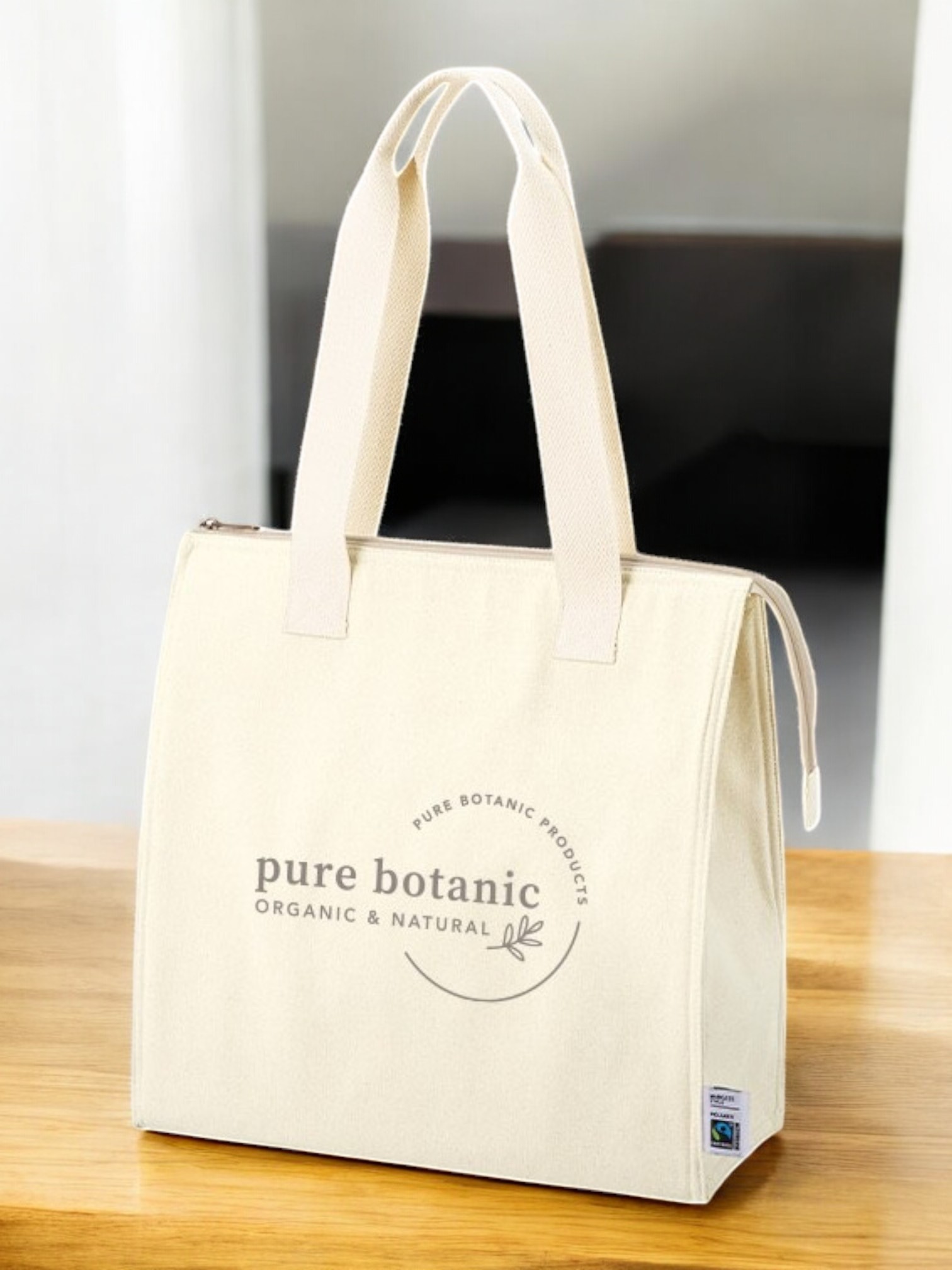 フェアトレードコットンスクエア保冷トート（M）