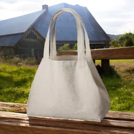 コットンリネンひも付きだっぷりトート