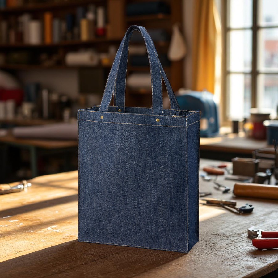 デニムボックススタッズトート