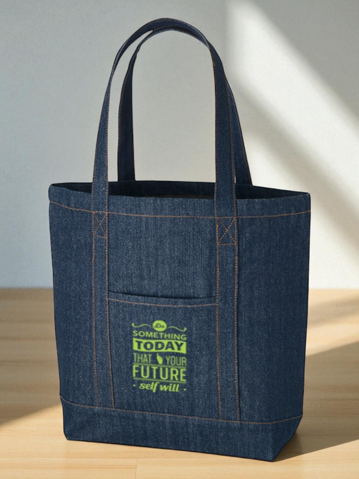 デニムライクライントート