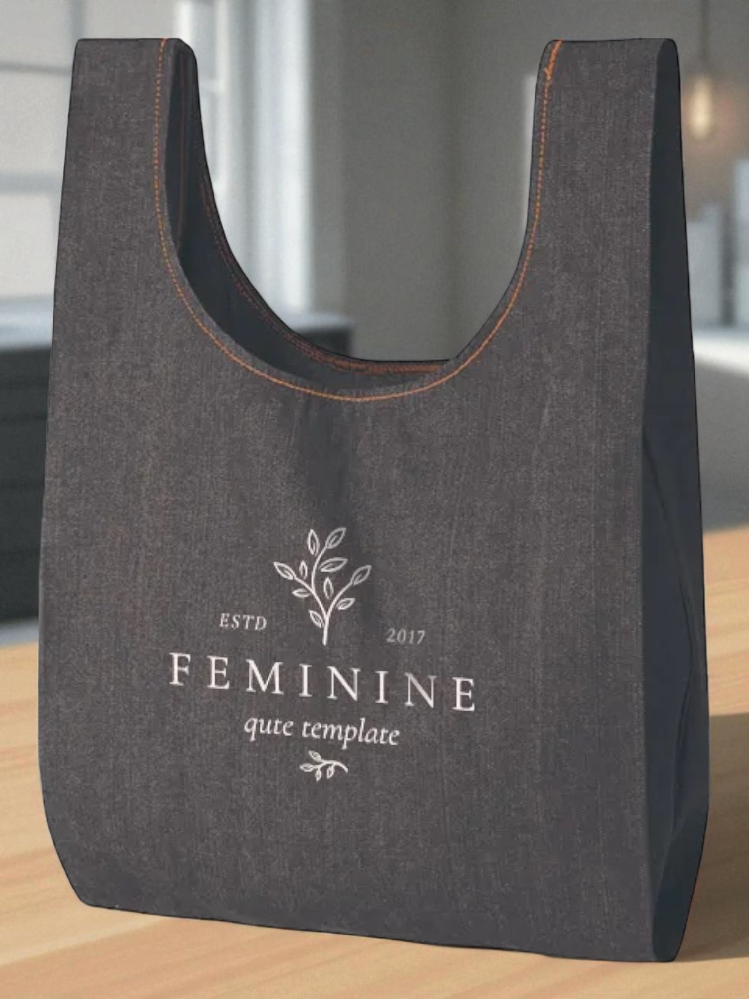 デニムライクマルシェバッグ