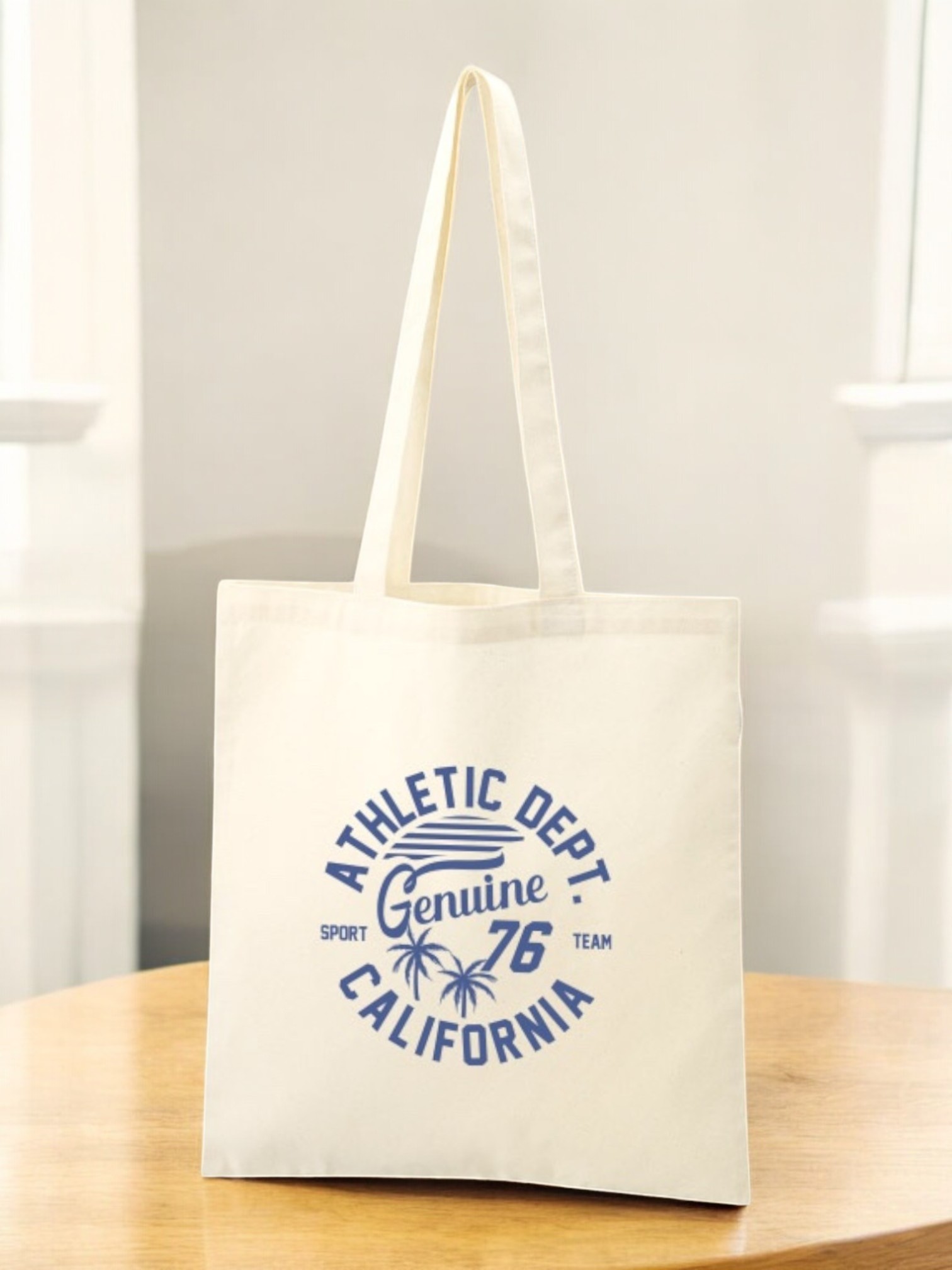 フェアトレードコットンカジュアルフラットバッグ（L）