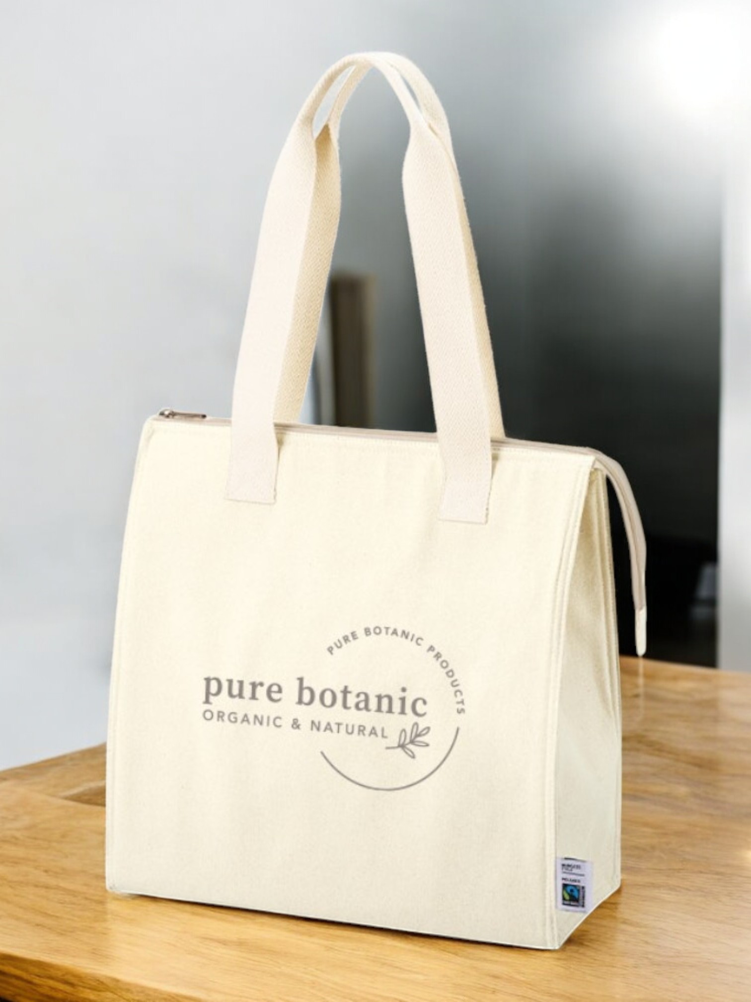 フェアトレードコットンスクエア保冷トート